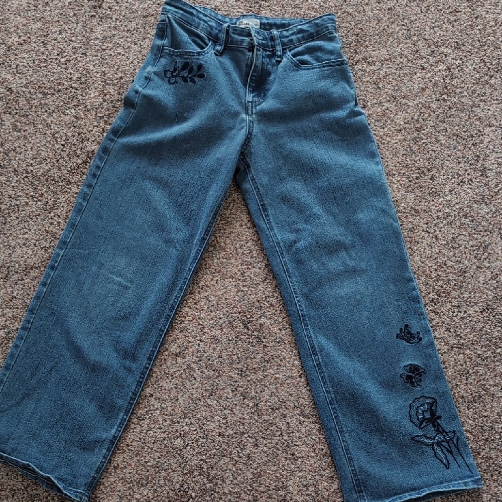 Girl Epic Threads Denim Jeans with Embroidery